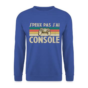 Ich kann die Konsole nicht haben - Unisex Pullover - Royalblau - Vorne - Alina (178cm) & Michal (187cm)