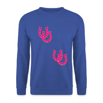 Horseshoe Horse Rider Rider Horses - Unisex Sweatshirt - royal blue - Front - Alina (178cm) & Michal (187cm)