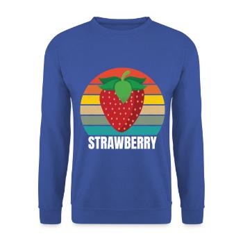 Strawberry Vintage - Unisex Pullover - Royalblau - Vorne - Alina (178cm) & Michal (187cm)