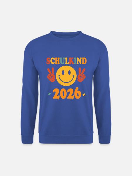 Schulkind 2026 Fröhliches Design - Unisex Pullover - Royalblau