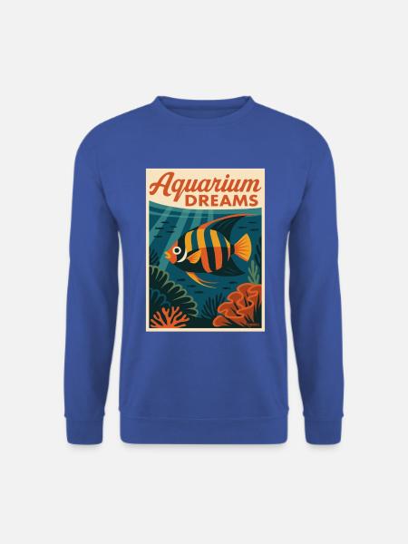 Aquarium Dreams Fische Poster - Unisex Pullover - Royalblau