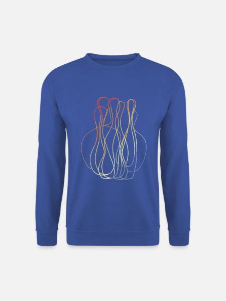 Bowling Pins Retro Look - Unisex Pullover - Royalblau