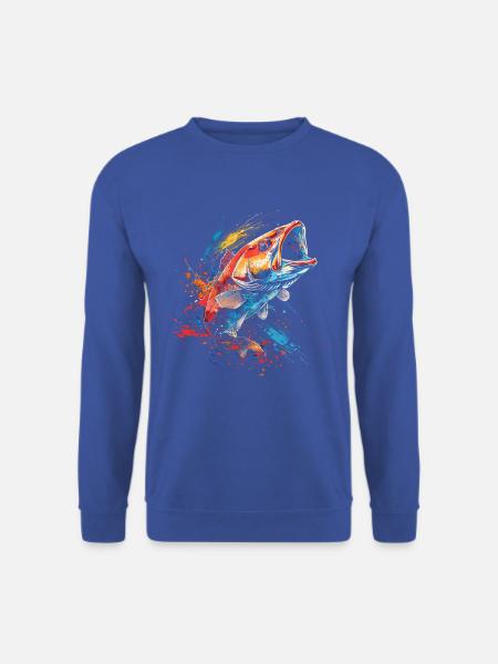 Fisch Farbklecks - Unisex Pullover - Royalblau