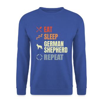 Schäferhund Routine - Unisex Pullover - Royalblau - Vorne - Alina (178cm) & Michal (187cm)