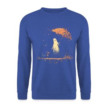 Drôle de chien fantôme, effrayant - Sweat-shirt Unisexe - bleu royal - Devant - Alina (178cm) & Michal (187cm)