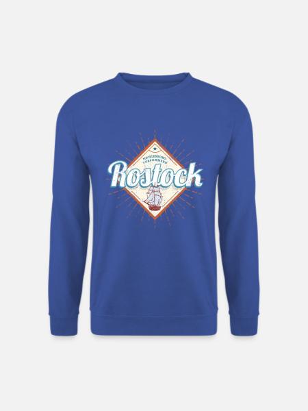 Rostock Vintage Segelschiff Deutschland Souvenir - Unisex Pullover - Royalblau