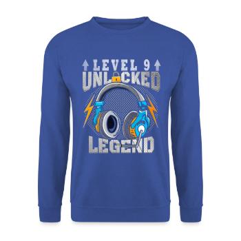 Level 9 Unlocked Headphones - Unisex Pullover - Royalblau - Vorne - Alina (178cm) & Michal (187cm)