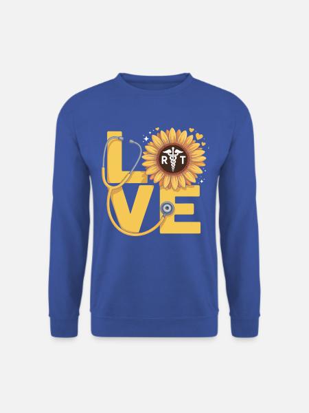 Liebe heilt mit Sonnenblume - Unisex Pullover - Royalblau