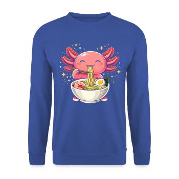 Ramenengelchen mit Nudeln - Unisex Pullover - Royalblau - Vorne - Alina (178cm) & Michal (187cm)