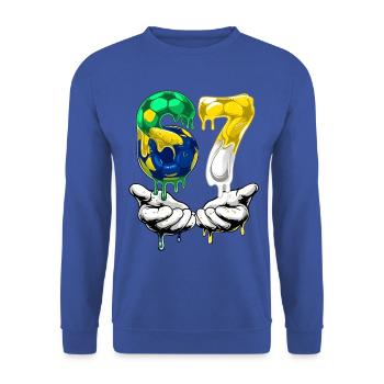 67 Soccer Meme, 67 T Shirt, Soccer 67 Football - Unisex Sweatshirt - royal blue - Front - Alina (178cm) & Michal (187cm)