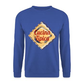 Cucina Tipica für Italien Ravioli Pasta Food Lover - Unisex Pullover - Royalblau - Vorne - Alina (178cm) & Michal (187cm)