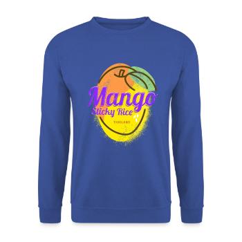 Mango Sticky Rice für Thailand Urlaub Food Lover - Unisex Pullover - Royalblau - Vorne - Alina (178cm) & Michal (187cm)