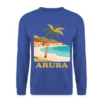 Aruba - Unisex Pullover - Royalblau - Vorne - Alina (178cm) & Michal (187cm)