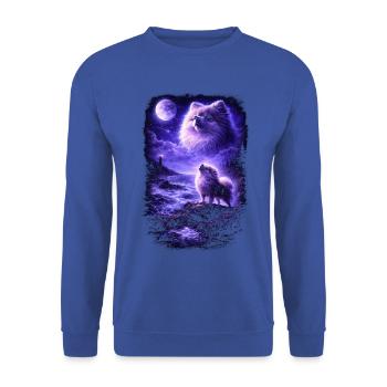 Dog Mom Dog Dad - Unisex Sweatshirt - royal blue - Front - Alina (178cm) & Michal (187cm)