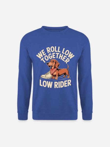 Rider Hund mit Sneaker - Unisex Pullover - Royalblau