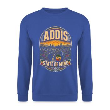 Äthiopien Äthiopisch Äthiopier Addis - Unisex Pullover - Royalblau - Vorne - Alina (178cm) & Michal (187cm)
