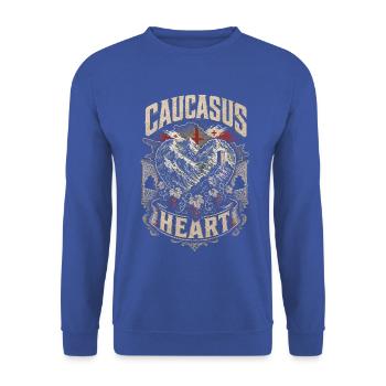 Georgien Georgier Tbilisi Sakartvelo Caucasus - Unisex Pullover - Royalblau - Vorne - Alina (178cm) & Michal (187cm)