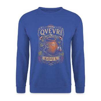Georgien Georgier Tbilisi Sakartvelo Qvevri Soul - Unisex Pullover - Royalblau - Vorne - Alina (178cm) & Michal (187cm)