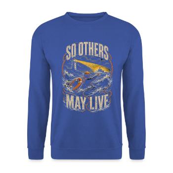 Küstenwache Rettungsschwimmer So Others May Live - Unisex Pullover - Royalblau - Vorne - Alina (178cm) & Michal (187cm)