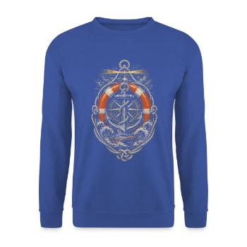 Küstenwache Rettungsschwimmer - Unisex Pullover - Royalblau - Vorne - Alina (178cm) & Michal (187cm)