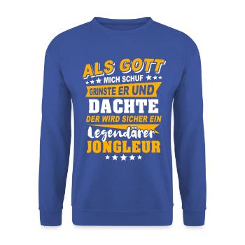 Jongleur Jonglieren - Unisex Pullover - Royalblau - Vorne - Alina (178cm) & Michal (187cm)