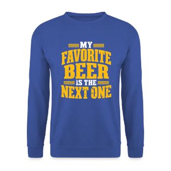 Bier Fan Geschenk Bierfreunde Hopfen Brauerei - Unisex Pullover - Royalblau - Vorne - Alina (178cm) & Michal (187cm)