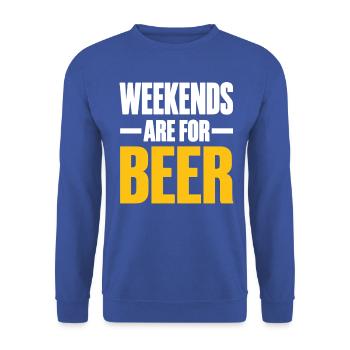 Bierliebhaber Bier Hopfen Bierkultur Geschenk - Unisex Pullover - Royalblau - Vorne - Alina (178cm) & Michal (187cm)