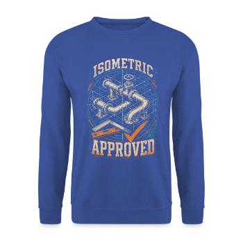 Rohrleger Rohrleitungsbauer Isometric Approved - Unisex Pullover - Royalblau - Vorne - Alina (178cm) & Michal (187cm)