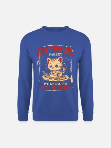 Kitty Biscuits Bäckerei: Wir kneten sie - Unisex Pullover - Royalblau