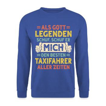 Taxifahrer - Unisex Pullover - Royalblau - Vorne - Alina (178cm) & Michal (187cm)
