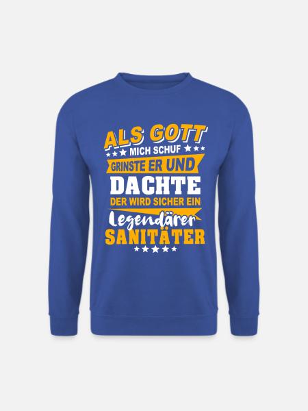 Sanitäter Sprüche - Unisex Pullover - Royalblau