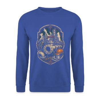 Rohrleger Rohrleitungsbauer - Unisex Pullover - Royalblau - Vorne - Alina (178cm) & Michal (187cm)
