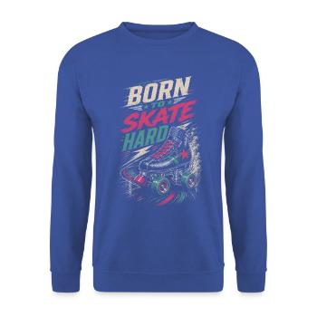 Roller Derby - Unisex Pullover - Royalblau - Vorne - Alina (178cm) & Michal (187cm)