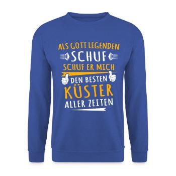 Küster - Unisex Pullover - Royalblau - Vorne - Alina (178cm) & Michal (187cm)