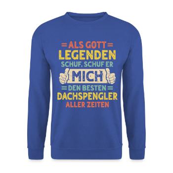 Dachspengler - Unisex Pullover - Royalblau - Vorne - Alina (178cm) & Michal (187cm)