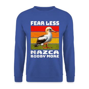 Nazca Booby Nazca Tölpel - Unisex Pullover - Royalblau - Vorne - Alina (178cm) & Michal (187cm)