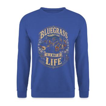 Bluegrass Musik - Unisex Pullover - Royalblau - Vorne - Alina (178cm) & Michal (187cm)