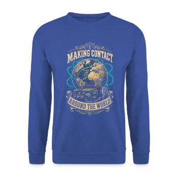 Amateurfunk Amateurfunker - Unisex Pullover - Royalblau - Vorne - Alina (178cm) & Michal (187cm)