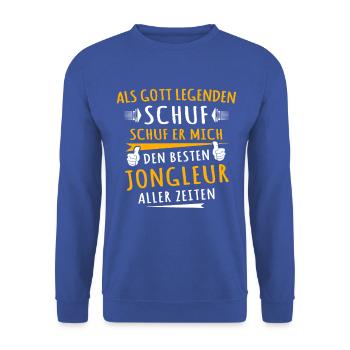 Jongleur - Unisex Pullover - Royalblau - Vorne - Alina (178cm) & Michal (187cm)