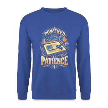 Diamond Painting Powered By Patience - Unisex Pullover - Royalblau - Vorne - Alina (178cm) & Michal (187cm)