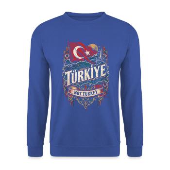 Türkei Türken Türkin Türke Türkiye Not Turkey - Unisex Pullover - Royalblau - Vorne - Alina (178cm) & Michal (187cm)