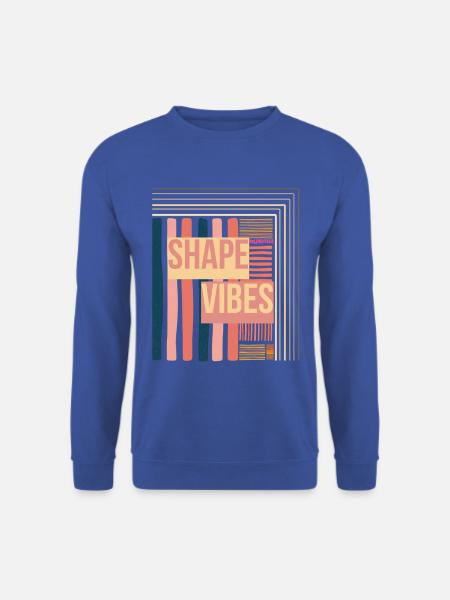 Shape Vibes Farbblockprint - Unisex Pullover - Royalblau
