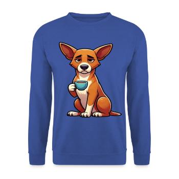 Podenco Podencos Podencoliebhaber Podencobesitzer - Unisex Pullover - Royalblau - Vorne - Alina (178cm) & Michal (187cm)