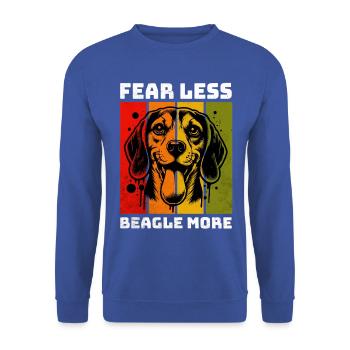Beagle Beagle - Unisex Pullover - Royalblau - Vorne - Alina (178cm) & Michal (187cm)