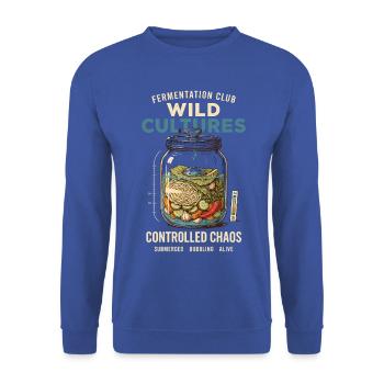 Wilde Kulturen - Unisex Pullover - Royalblau - Vorne - Alina (178cm) & Michal (187cm)