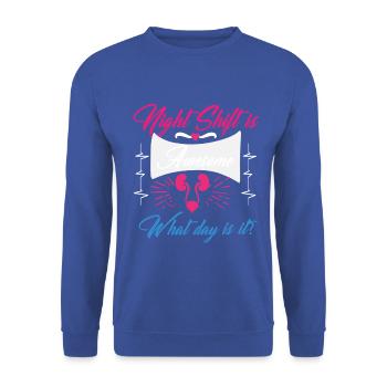 Urologie-Krankenschwester, Pflegekraft - Unisex Pullover - Royalblau - Vorne - Alina (178cm) & Michal (187cm)