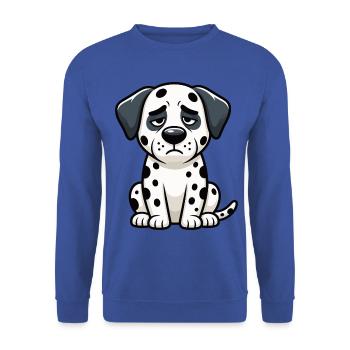 Dalmatiner Dalmatinerhalter Dalmatinerbesitzer Dal - Unisex Pullover - Royalblau - Vorne - Alina (178cm) & Michal (187cm)