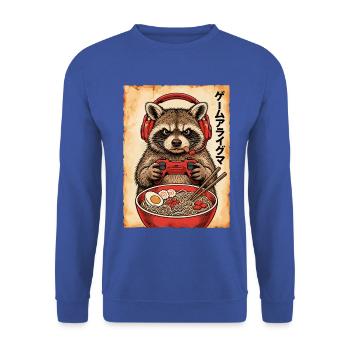 Gamer, Gaming, Japanische, Zocker, Capybara, Ramen - Unisex Pullover - Royalblau - Vorne - Alina (178cm) & Michal (187cm)