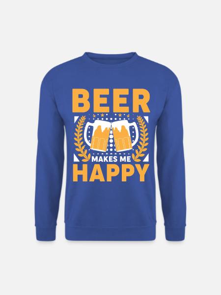 Bierfreude: Zwei Gläser stoßen - Unisex Pullover - Royalblau