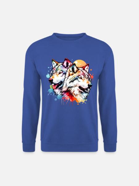 Grauwolf Geschenk - Unisex Pullover - Royalblau